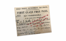  A Gold Coast railway ticket from 1931