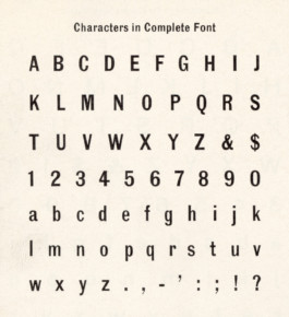 Yale School of Art, Type Design