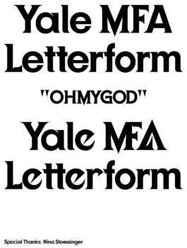 Yale School of Art, Type Design