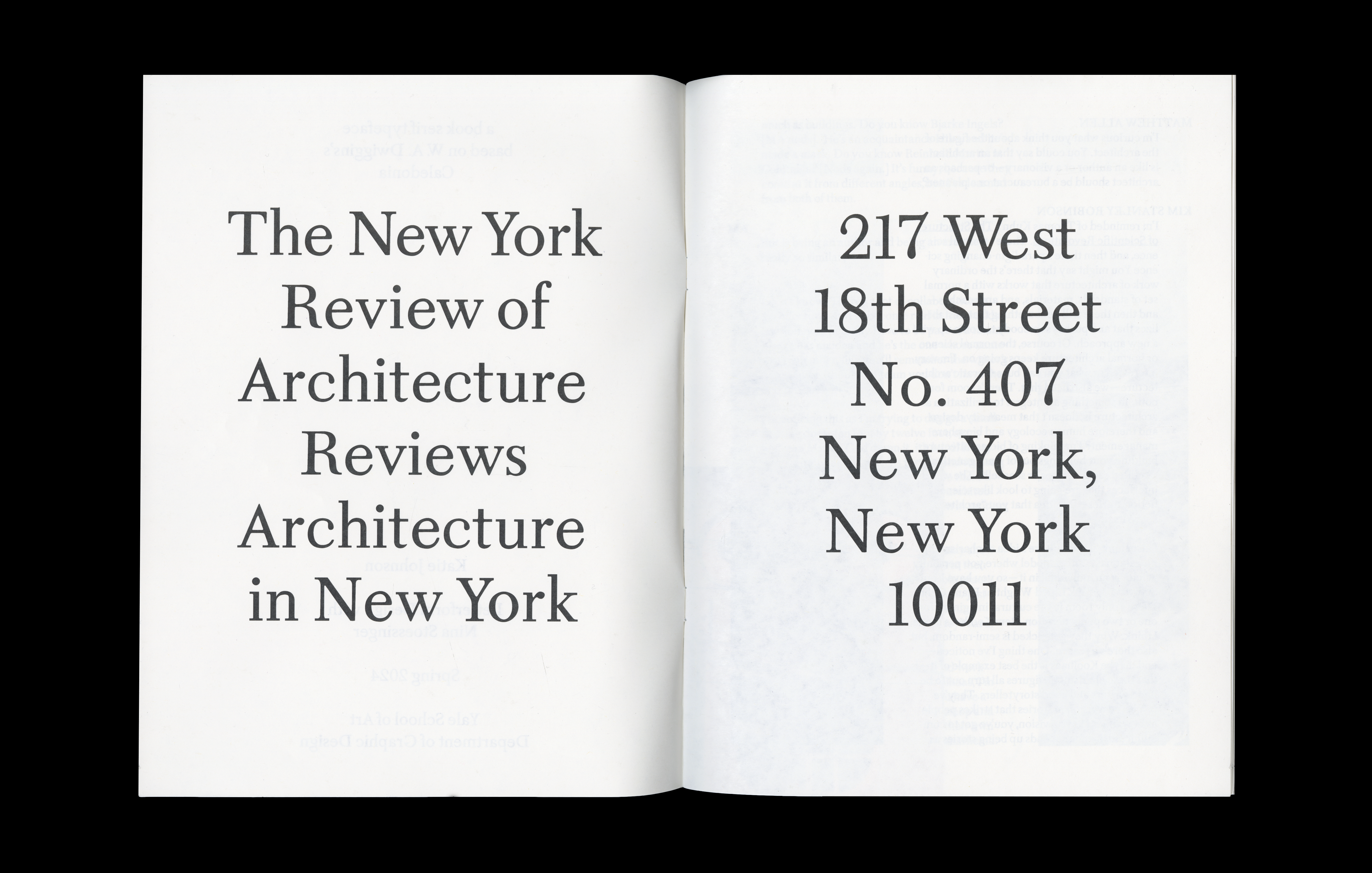 Yale School of Art, Type Design