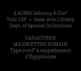 Yale School of Art, Type Design